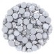 Czech 2-hole Cabochon beads 6mm Alabaster Pastel Grey